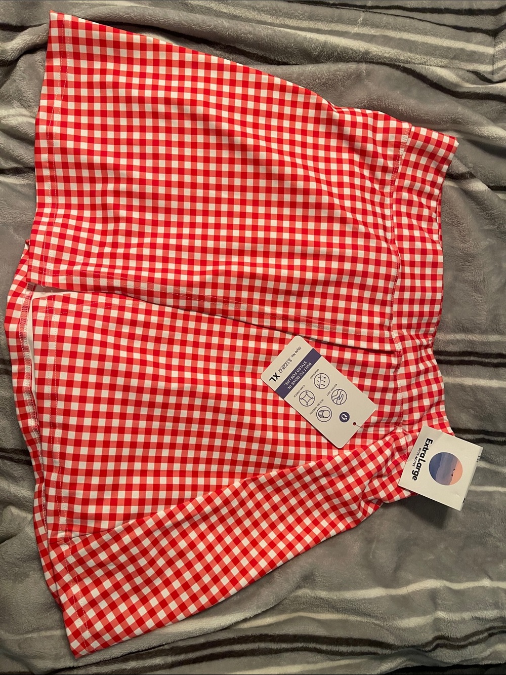 Everlane Red and White Gingham Skirt